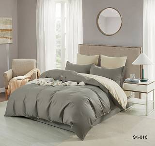 КПБ сатин однотонный комбинир-й, р. 2-сп., SK016 (М)