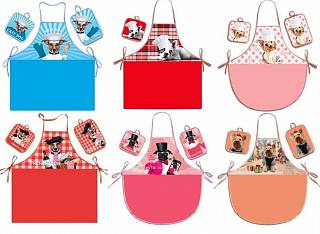 НК-84 Кухонный набор "Собаки" (фартук 1/2, прихватка-1 шт.)