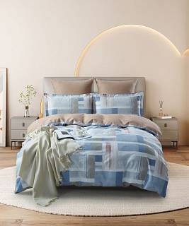 КПБ "KARTEKS" сатин печатный в ПВХ, р. 2-х спальный КВ594 (М)