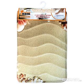 Коврик из микрофибры Mat-Dune_MF &quot;Дюны&quot;с наполн. memory foam р-р 50*80см